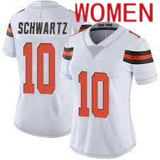 Women Cleveland Browns #10 Anthony Schwartz Nike White Game NFL Jersey->women nfl jersey->Women Jersey